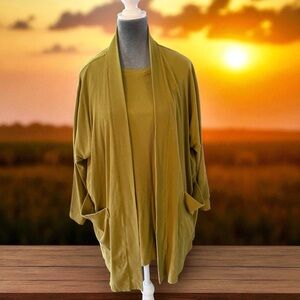 Isaac Mizrahi Golden Open Front Cardigan